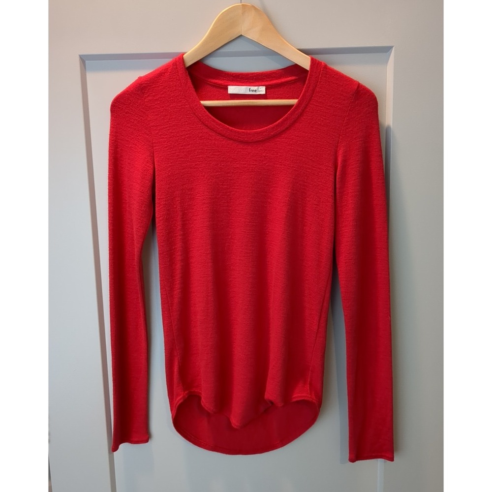 Wilfred Free Womens S Long Sleeve Collarless Red‎ Sweater